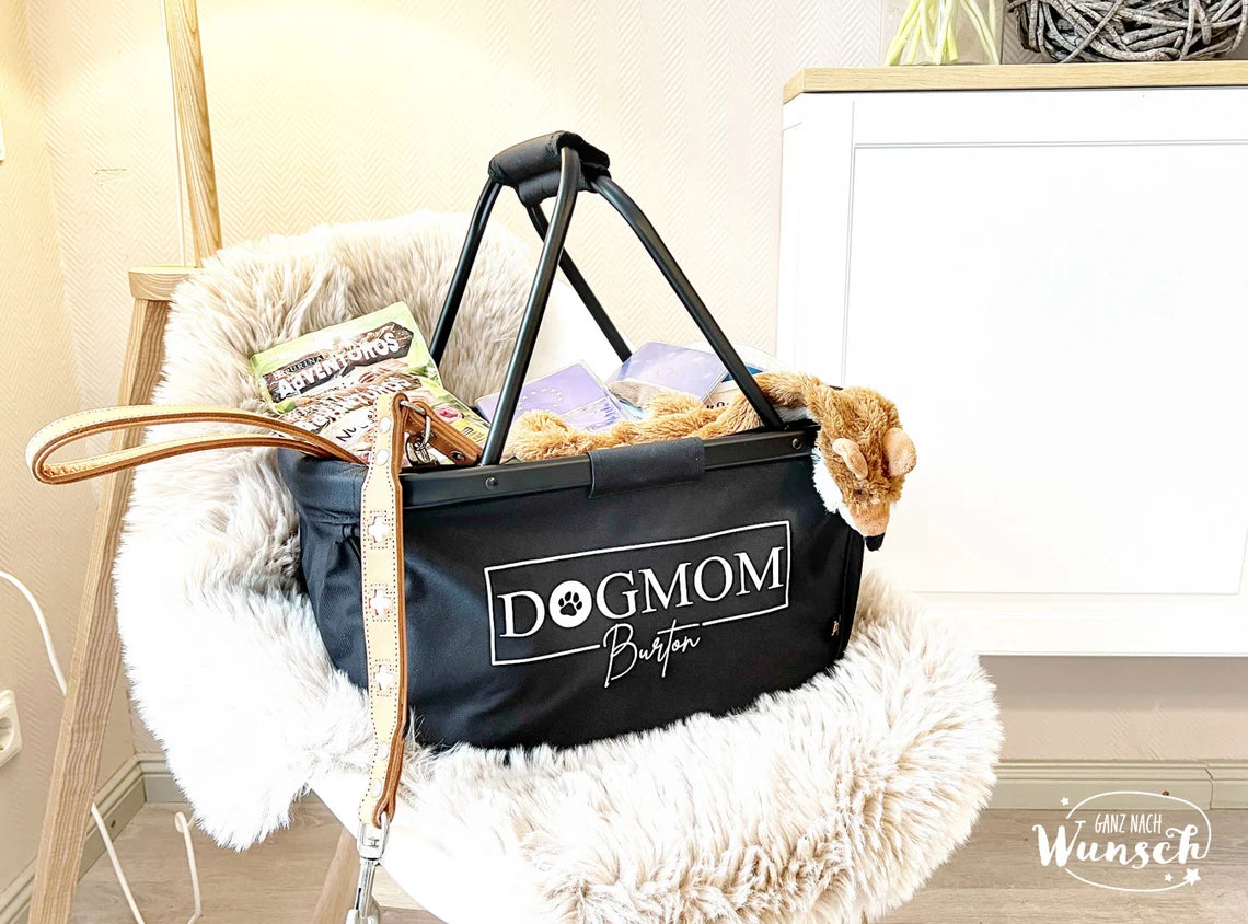 Einkaufskorb personalisiert | Geschenk | DOG | Dogmom | Hund | Welpe | Geburtstag | Geschenkidee | Weihnachten | Shopper | Hundeschule