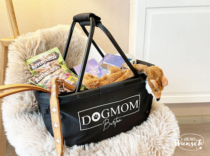 Einkaufskorb personalisiert | Geschenk | DOG | Dogmom | Hund | Welpe | Geburtstag | Geschenkidee | Weihnachten | Shopper | Hundeschule