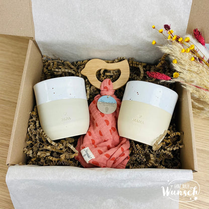 Geschenk zur Geburt | Geschenkset für Baby und Eltern | Baby-Willkommensbox | werdende Eltern | Babyparty | Geschenkbox | personalisiert