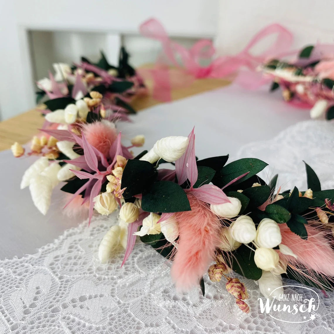 Flower Crown | Haarkranz Hochzeit | mit passenden Ansteckblumen | Blumenkranz | Kopfschmuck | Brautschmuck | Trockenblumenkranz Boho Wedding