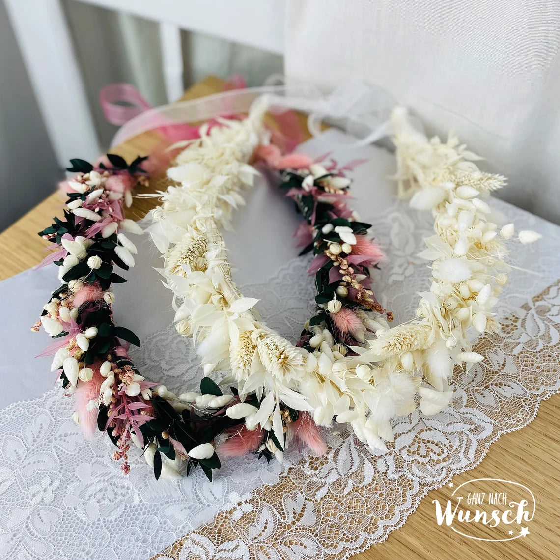 Flower Crown | Haarkranz Hochzeit | mit passenden Ansteckblumen | Blumenkranz | Kopfschmuck | Brautschmuck | Trockenblumenkranz Boho Wedding