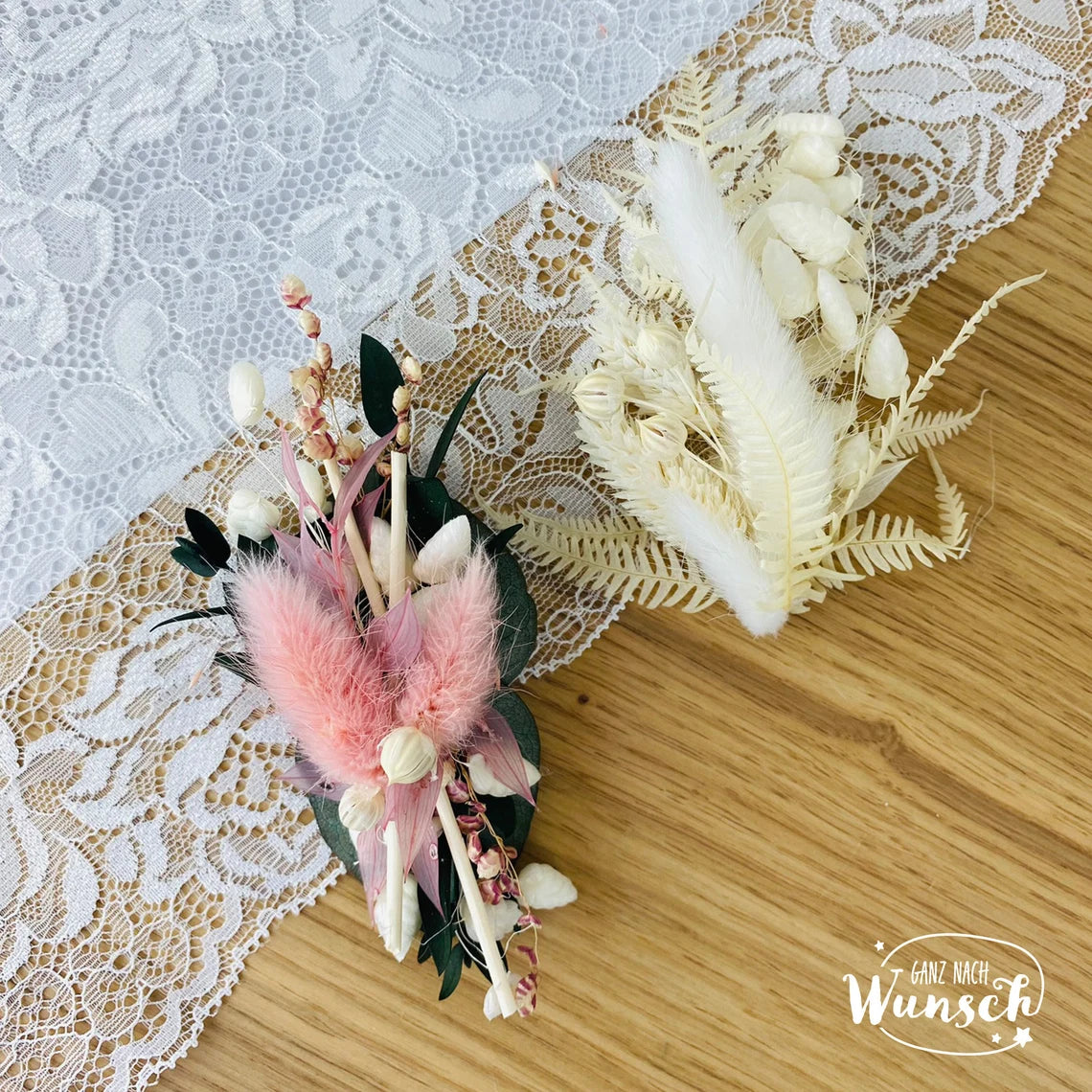 Flower Crown | Haarkranz Hochzeit | mit passenden Ansteckblumen | Blumenkranz | Kopfschmuck | Brautschmuck | Trockenblumenkranz Boho Wedding