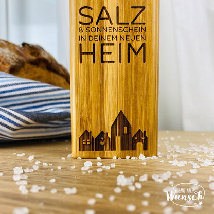 Salzmühle Salzliebe | Einzugsgeschenk | Geschenk zum Einzug | erste Wohnung | Brot und Salz | Eigenheim | Richtfest