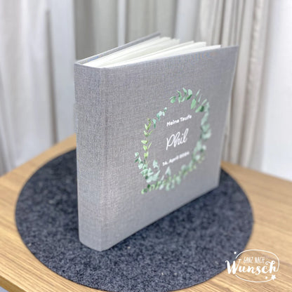 Personalisiertes Fotoalbum Leinen Einband | Gästebuch | Konfirmation | Kommunion | Hochzeit | Fotobuch | Erinnerungsalbum | Taufe | Geburt