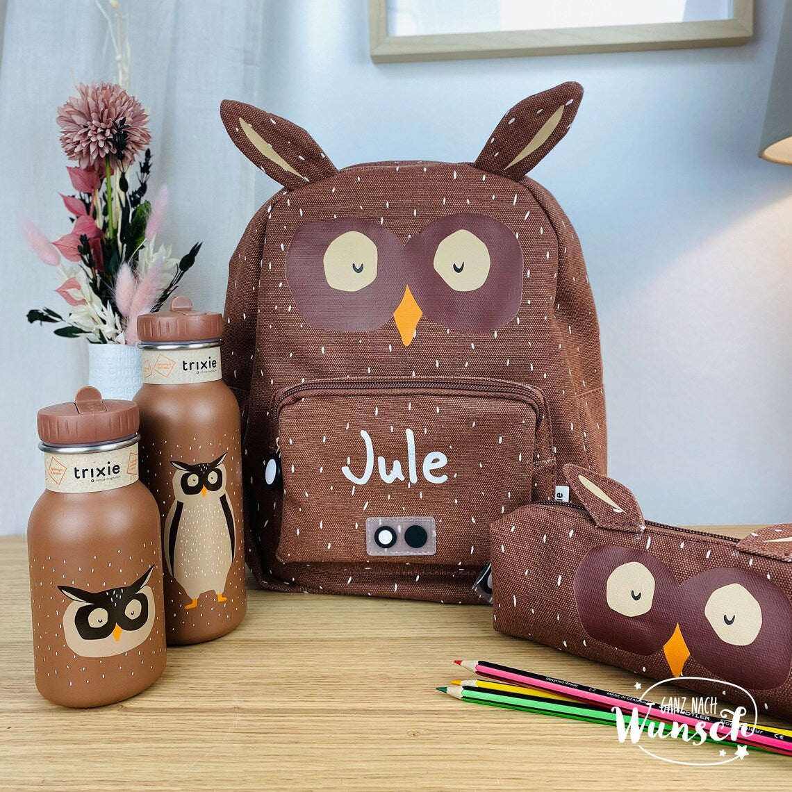 Kinder Rucksack personalisiert | Trixie Baby | Tiermotiv | Wanderrucksack Schule | Tasche für Kinder | Backpack Kids | Kindergartenrucksack