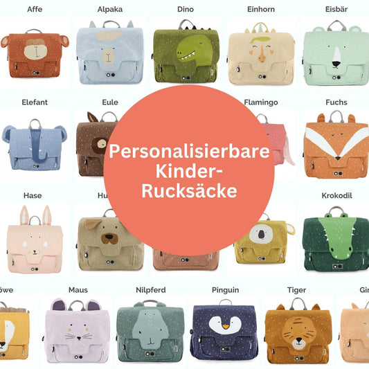 Kinder Rucksack personalisiert | Trixie Baby | Tiermotiv | Wanderrucksack Schule | Tasche für Kinder | Backpack Kids | Kindergartenrucksack