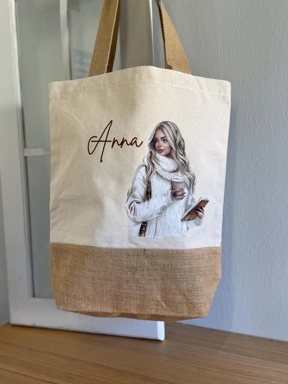 Jute Shopper | Bag | Tragetasche personalisiert | Shopper | Beutel | Baumwolltasche | Jute Tasche Cozy I Geschenk I Weihnachtsgeschenk