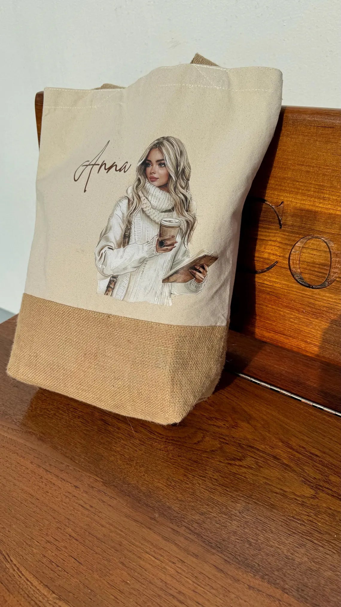 Jute Shopper | Bag | Tragetasche personalisiert | Shopper | Beutel | Baumwolltasche | Jute Tasche Cozy I Geschenk I Weihnachtsgeschenk