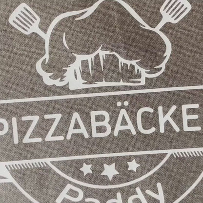 Personalisierte Schürze Pizzabäcker | Kochschürze | Geschenk zum Geburtstag | Geschenk für Mann, Papa, Opa, Patenonkel | Pizza