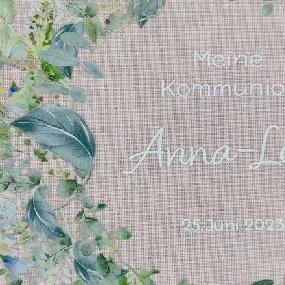 Fotoalbum Gästebuch personalisiert zur Einschulung, Kommunion, Hochzeit, Taufe, Konfirmation, Geburt | Erinnerungsalbum, Regenbogen